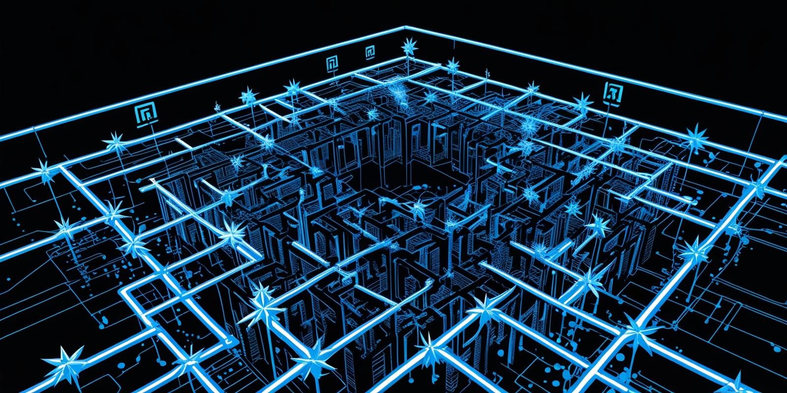 Eine Ansammlung von typischen Passwort-Symbolen (Sternchen, Punkte, Hash-Zeichen) die sich zu einem geschützten Bereich zusammenfügen.